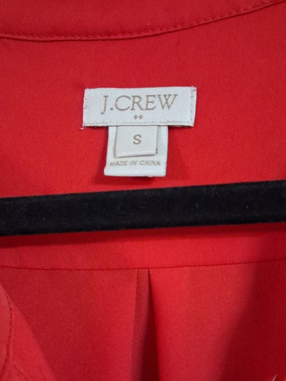 J. Crew Bright Red V-Neck Long-Sleeve Tunic - Picture 2 of 7